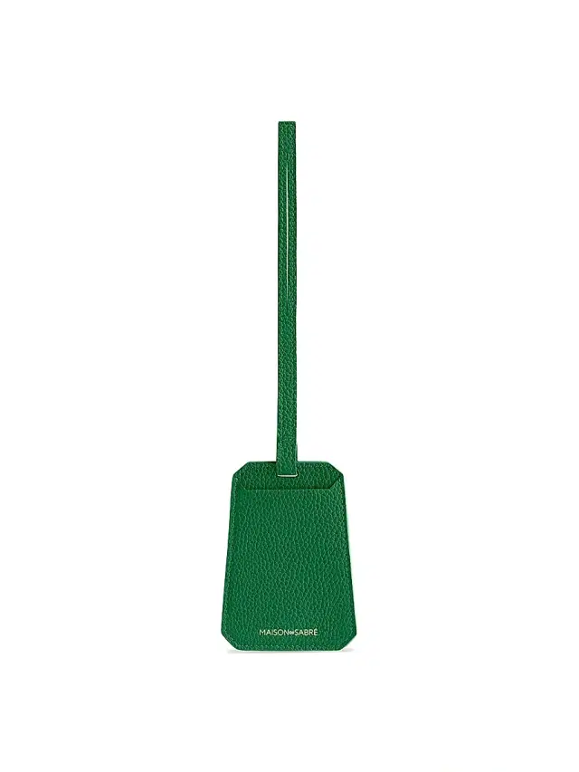 Maison de Sabre Men's Leather Luggage Tag - Emerald Green
