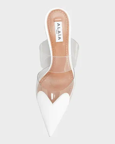 Alaïa Coeur Clear Cap-Toe Mule Pumps | Thumbnail 5