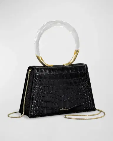 ALEXIS BITTAR Lucite Quad Croc-Embossed Top-Handle Bag | Thumbnail 6 ALEXIS BITTAR Lucite Quad Croc-Embossed Top-Handle Bag | Thumbnail 6