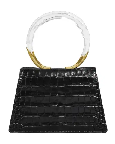ALEXIS BITTAR Lucite Quad Croc-Embossed Top-Handle Bag | Thumbnail 1 ALEXIS BITTAR Lucite Quad Croc-Embossed Top-Handle Bag | Thumbnail 1