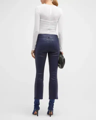 L'Agence Kendra High-Rise Coated Crop Flare Jeans | Thumbnail 4 L'Agence Kendra High-Rise Coated Crop Flare Jeans | Thumbnail 4