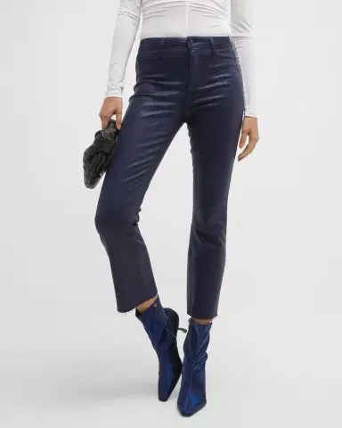 L'Agence Kendra High-Rise Coated Crop Flare Jeans | Thumbnail 8 L'Agence Kendra High-Rise Coated Crop Flare Jeans | Thumbnail 8