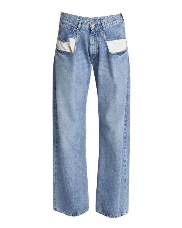 Maison Margiela 5-Pocket Wide-Leg Denim Pants