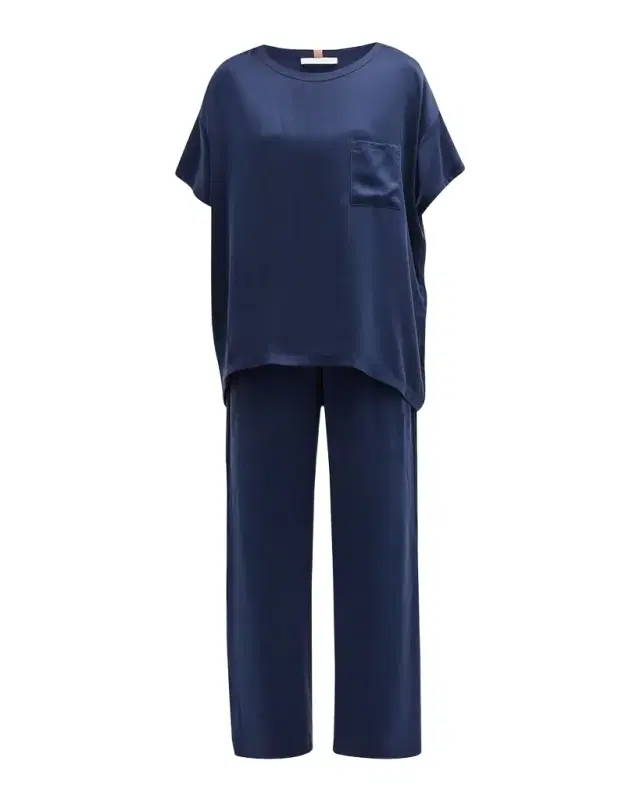 Lunya Washable Silk Tee Pant Set