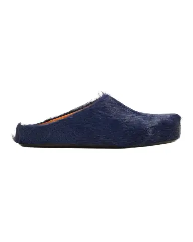 Marni Men's Fussbett Calf Hair Sabot Mules | Thumbnail 1 Marni Men's Fussbett Calf Hair Sabot Mules | Thumbnail 1