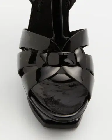 Saint Laurent Tribute Patent T-Strap Platform Sandals | Thumbnail 6 Saint Laurent Tribute Patent T-Strap Platform Sandals | Thumbnail 6