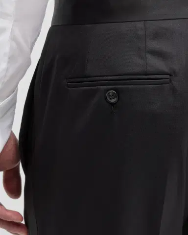 Giorgio Armani Men 's Tonal Wool-Blend Tuxedo Pants | Thumbnail 7 Giorgio Armani Men 's Tonal Wool-Blend Tuxedo Pants | Thumbnail 7
