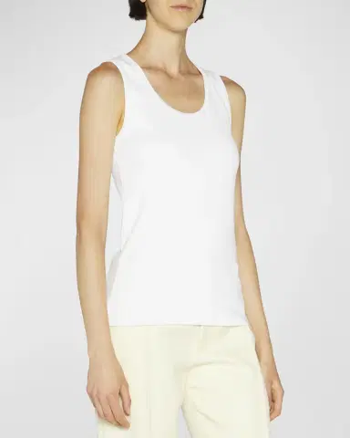 Bottega Veneta Dry Stretch Cotton Ribbed Tank Top | Thumbnail 2 Bottega Veneta Dry Stretch Cotton Ribbed Tank Top | Thumbnail 2