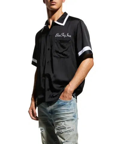 Blue Sky Inn Men's Waiter Contrast-Trim Camp Shirt | Thumbnail 1 Blue Sky Inn Men's Waiter Contrast-Trim Camp Shirt | Thumbnail 1