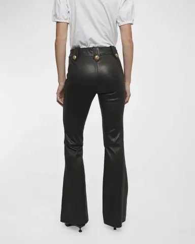DEREK LAM 10 CROSBY Robertson Flared Leather Sailor Trousers | Thumbnail 2