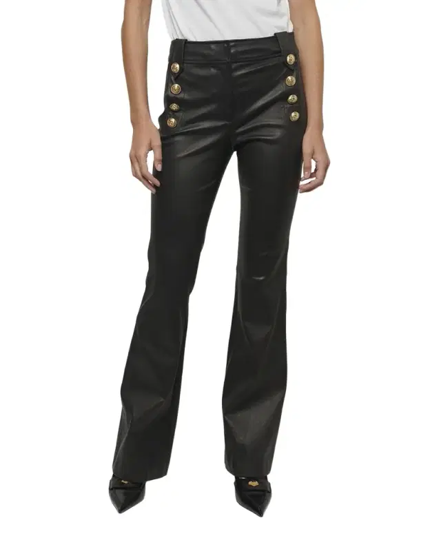 Derek Lam 10 Crosby Robertson Flared Leather Sailor Trousers