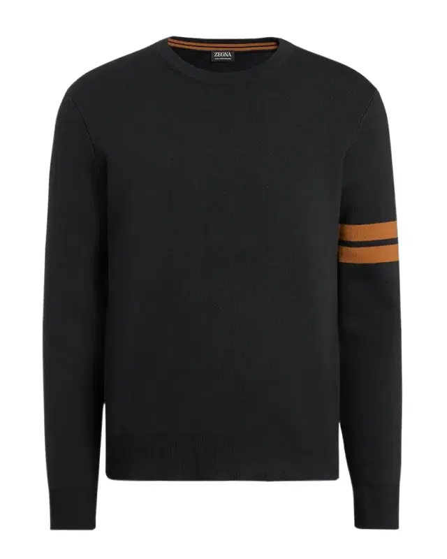 ZEGNA Men 's Signifier Stripe Crewneck Sweater