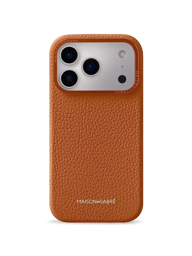 Maison de Sabre Leather Phone Case (iPhone 17 Pro Max) - Pecan Brown