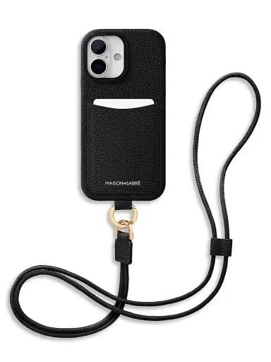 MAISON de SABRÉ Sling Phone Case (iPhone 17) - Black Caviar | Thumbnail 1