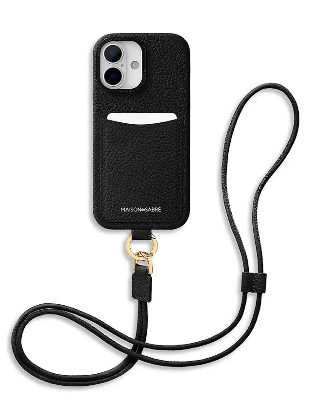 Maison de Sabre Sling Phone Case (iPhone 17) - Black Caviar
