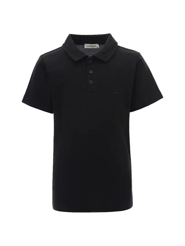 Little Boy's & Boy's Solid Polo Shirt - Black