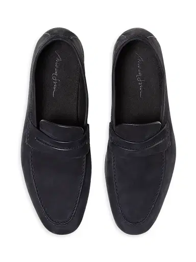 Zegna Men's Secondskin Mocassin Loafers - Navy Blue - Size 12 | Thumbnail 4 Zegna Men's Secondskin Mocassin Loafers - Navy Blue - Size 12 | Thumbnail 4