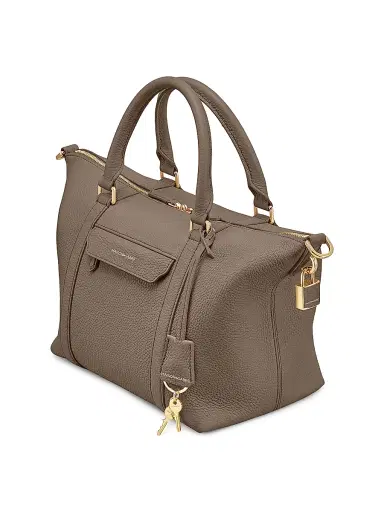 MAISON de SABRÉ Women's Leather Crossbody Weekender Bag - Cashmere Clay | Thumbnail 4 MAISON de SABRÉ Women's Leather Crossbody Weekender Bag - Cashmere Clay | Thumbnail 4