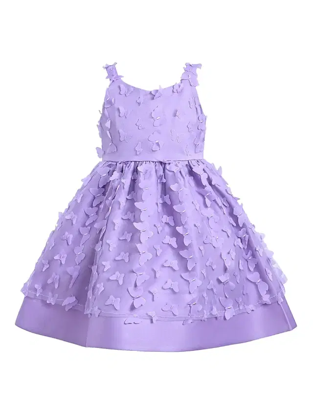 Tulleen Little Girl's & Girl's Mariposa Dress - Lavender