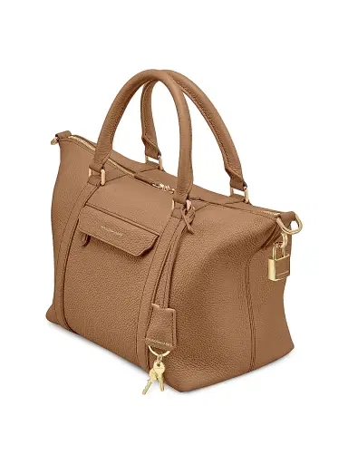 MAISON de SABRÉ Women's Leather Crossbody Weekender Bag - Sandstone Brown | Thumbnail 4