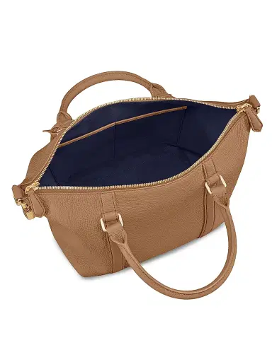 MAISON de SABRÉ Women's Leather Crossbody Weekender Bag - Sandstone Brown | Thumbnail 8