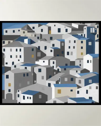 Prestige Arts "Nestled Neighborhood" Giclee | Thumbnail 2 Prestige Arts "Nestled Neighborhood" Giclee | Thumbnail 2