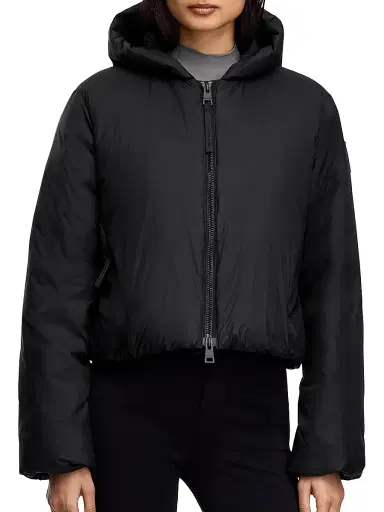 Canada Goose Women's Elba Hooded Puffer Jacket - Black Noir | Thumbnail 3