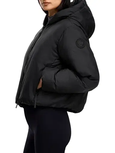 Canada Goose Women's Elba Hooded Puffer Jacket - Black Noir | Thumbnail 4