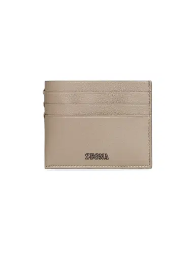 Zegna Men's Secondskin Card Case - Light Taupe | Thumbnail 1