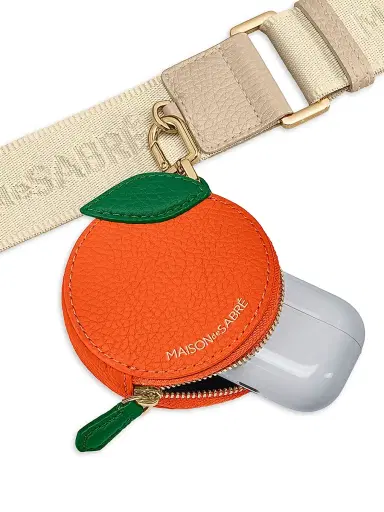 MAISON de SABRÉ Women's The Sabrémoji Fruit Coin Purse - Orange | Thumbnail 2 MAISON de SABRÉ Women's The Sabrémoji Fruit Coin Purse - Orange | Thumbnail 2
