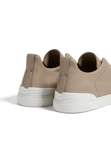 ZEGNA Men's Secondskin Triple Stitch Sneakers - Light Taupe | Thumbnail 5