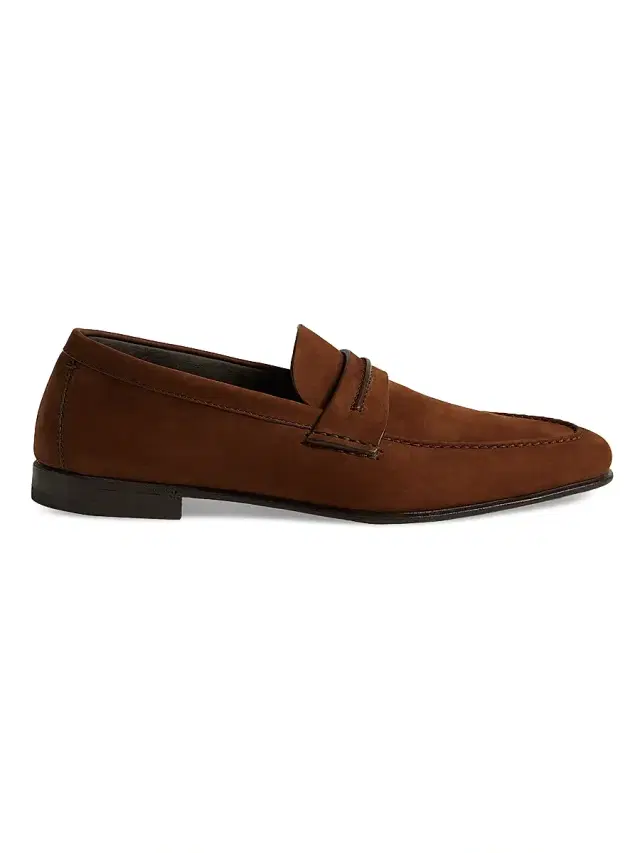 ZEGNA Men's Secondskin Mocassin Loafers - Light Brown