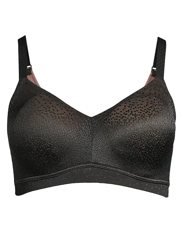 Wacoal Women's Back Appeal Wirefree Jacquard Lace Bra - Black