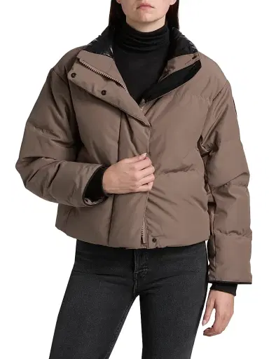 Canada Goose Women's Grandview Crop Jacket - Taupe Grey Gris Taupe | Thumbnail 3 Canada Goose Women's Grandview Crop Jacket - Taupe Grey Gris Taupe | Thumbnail 3