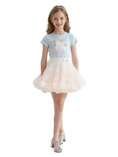 Mimi Tutu Little Girl's & Girl's Bow Tulle Skirt - White - Size 9 | Thumbnail 3