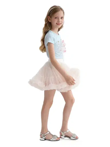 Mimi Tutu Little Girl's & Girl's Bow Tulle Skirt - White - Size 9 | Thumbnail 4