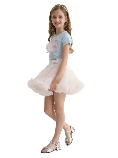 Mimi Tutu Little Girl's & Girl's Bow Tulle Skirt - White - Size 9 | Thumbnail 5