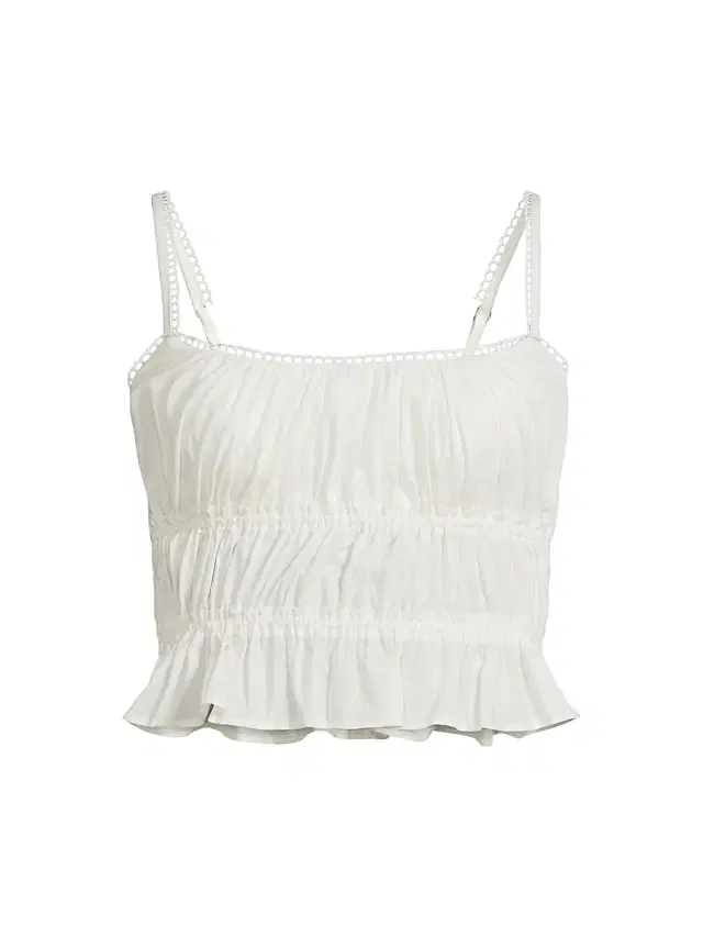 Women's Amelia Ruffle Crop Top - White