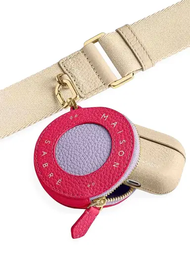 Maison de Sabre Women's Leather Coin Purse - Fuchsia Lavender | Thumbnail 2