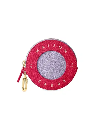 Maison de Sabre Women's Leather Coin Purse - Fuchsia Lavender | Thumbnail 1