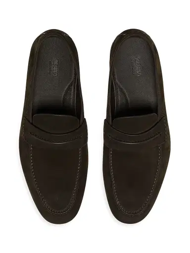 Zegna Men's Secondskin Mocassin Loafers - Dark Brown - Size 12 | Thumbnail 3 Zegna Men's Secondskin Mocassin Loafers - Dark Brown - Size 12 | Thumbnail 3