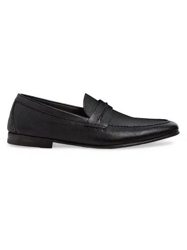 Zegna Men's Natural Grain Leather Mocassin Loafer | Thumbnail 1
