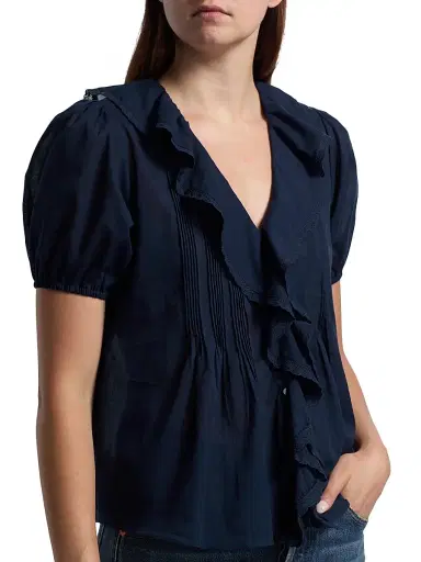 If Only Studio Women's Cotton Ruffled Top | Thumbnail 6