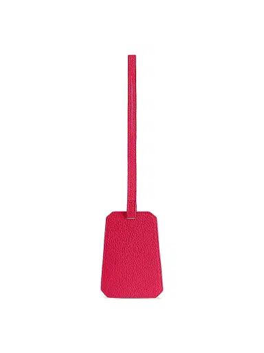 MAISON de SABRÉ Men's Leather Luggage Tag - Shibuya Fuchsia | Thumbnail 2