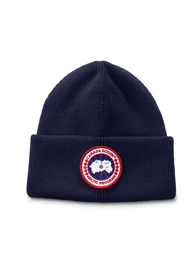 Canada Goose Men's Arctic Disc Wool Beanie - Navy