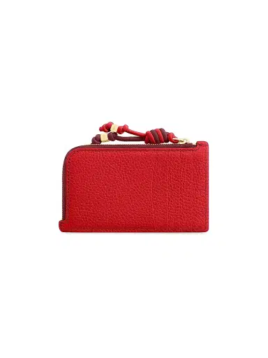 MAISON de SABRÉ Women's Leather Zip Card Holder - Pomegranate Plum | Thumbnail 3 MAISON de SABRÉ Women's Leather Zip Card Holder - Pomegranate Plum | Thumbnail 3