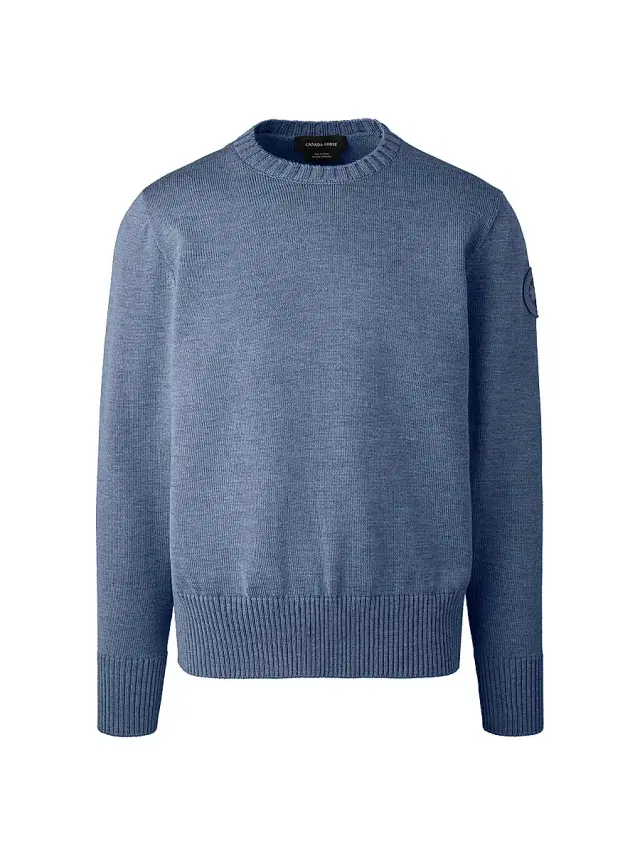 Canada Goose Men's Rosseau Wool Crewneck Sweater - Ozone Blue Heather