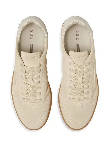 Zegna Men's 232 Suede Sneakers - Light Beige - Size 13 | Thumbnail 3 Zegna Men's 232 Suede Sneakers - Light Beige - Size 13 | Thumbnail 3
