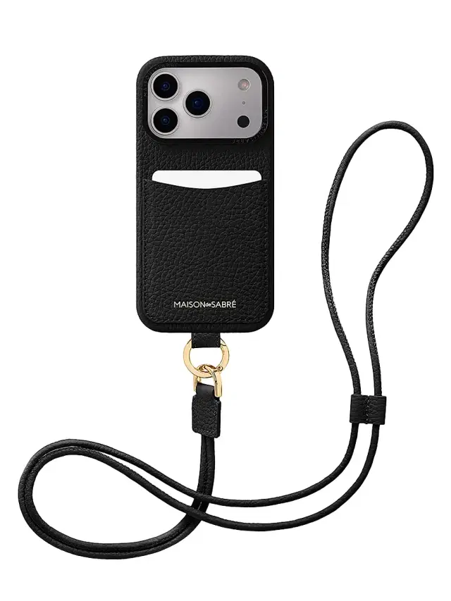 Maison de Sabre Sling Phone Case (iPhone 17 Pro) - Black Caviar