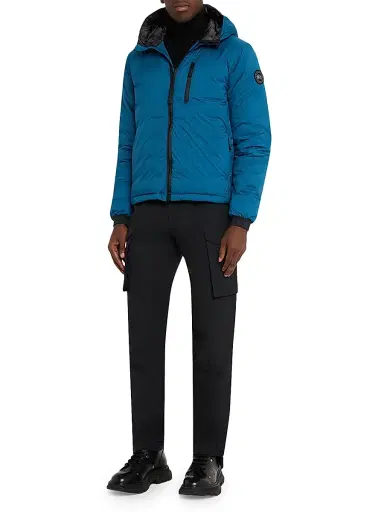 Canada Goose Men's Lodge Down Hooded Jacket - Guard Blue | Thumbnail 2 Canada Goose Men's Lodge Down Hooded Jacket - Guard Blue | Thumbnail 2